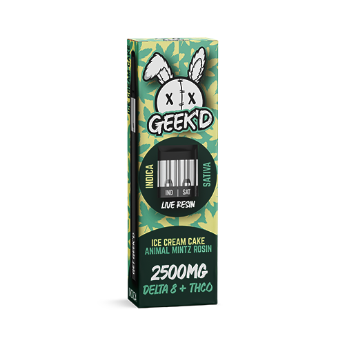 Geek'd Extrcts Ice-Cream-Cake-Animal-Mintz-Rosin-Geekd-Extracts-2500mg-Delta-8-THCo-Live-Resin Product Shot